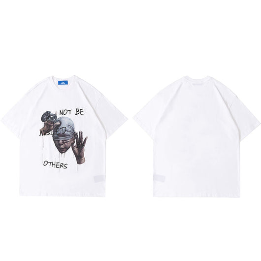 Camiseta Hip-Hop Casual con Estampado de Avatar Personalizado para Hombre - Image 10