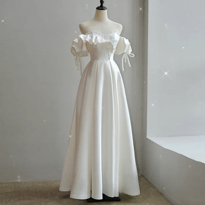 Vestido de Novia Satinado Hada Francesa Elegante