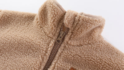 Abrigo de Lana de Cordero Gruesa para Niño con Cuello de Pie Multicolor - Image 15
