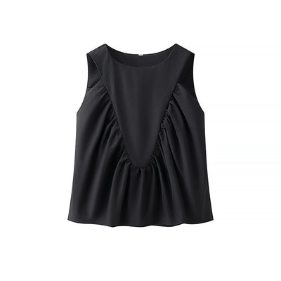 Chaleco Plisado para Mujer Cuello Redondo sin Mangas - Image 21
