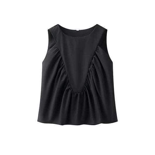 Chaleco Plisado para Mujer Cuello Redondo sin Mangas - Image 21