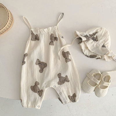 Pijama Enterizo Infantil con Diseño de Osito Adorable