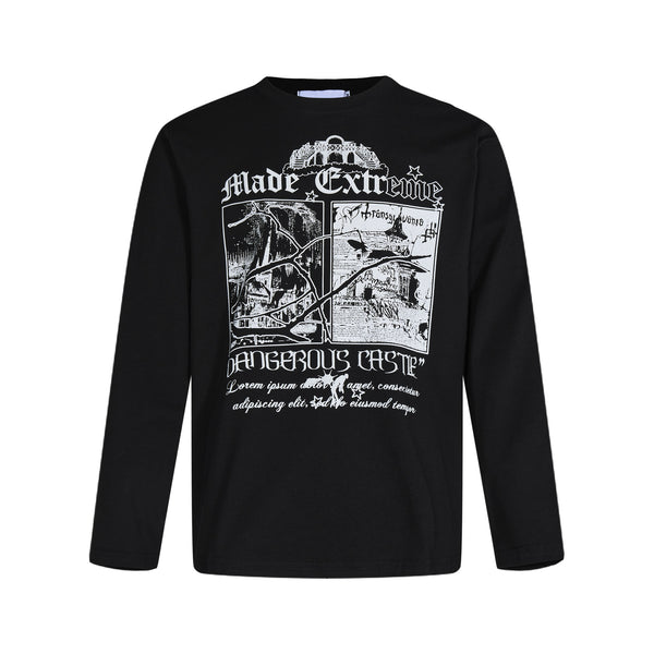 Suéter Retro Americano de Cuello Redondo para Hombre