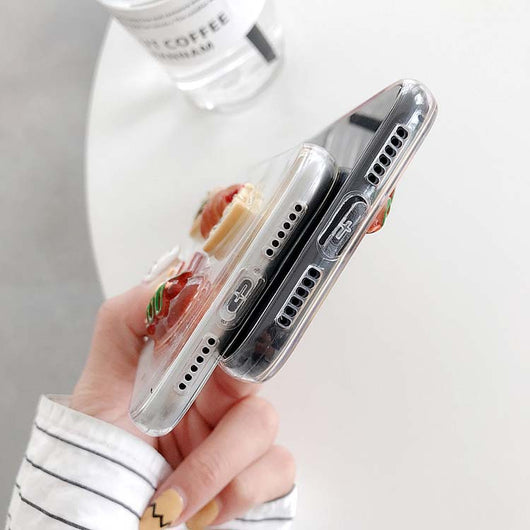 Funda Transparente para Celular Burger Pizza Estéreo - Image 7