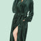 Womens Lapel Verde 2XL