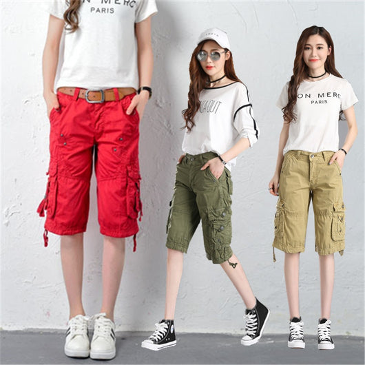 Pantalones Casuales Sueltos Capri Multicolor Talla Grande - Image 48