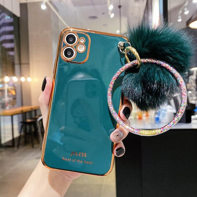 Funda Protectora de Silicona con Pulsera de Bola Electrochapada para Teléfono - Image 4