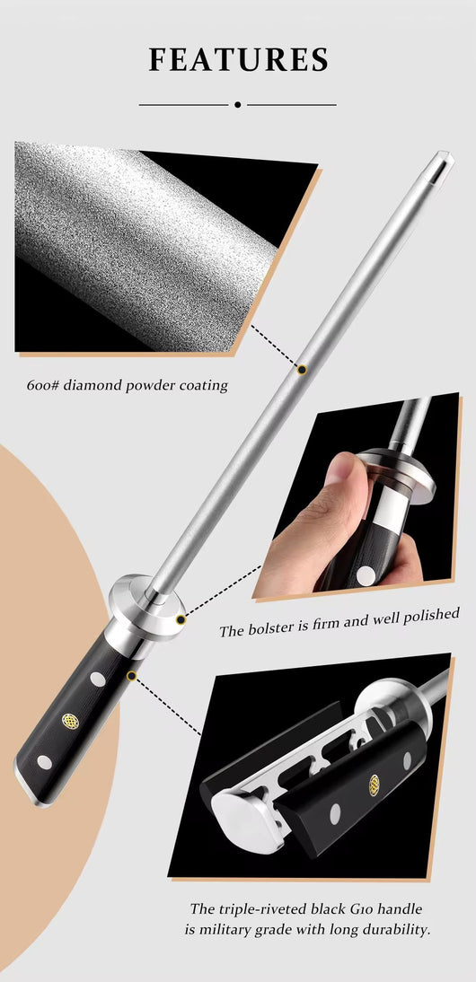 Acero de Afilado Profesional Diamond para Cocina - Image 10