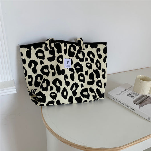 Bolso de Lona con Estampado Animal y Gran Capacidad - Image 10
