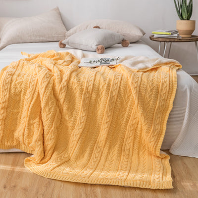 Manta Tejida Estilo Europeo Retro para Sofá - Otoño e Invierno - Image 12