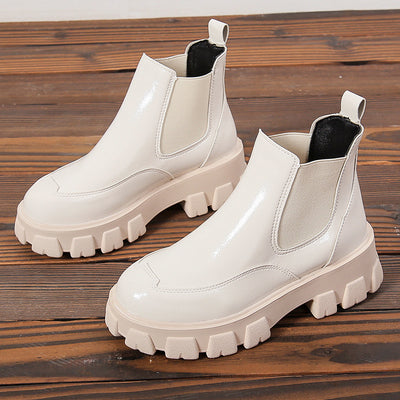 Botas de Cuero Charol con Tacón Cuña - Versátiles y Elegantes - Image 15