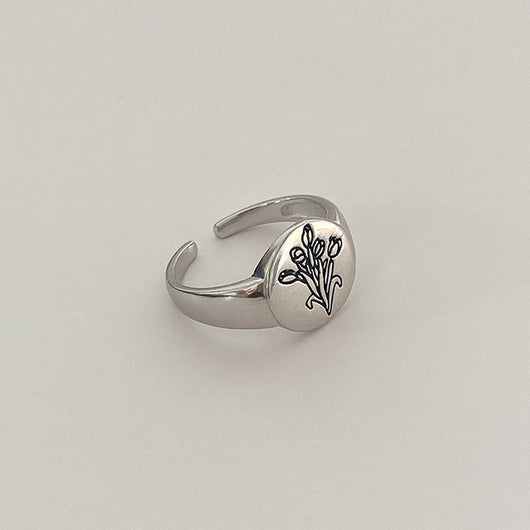 Anillo de Plata Esterlina con Elemento Tallado - Image 4