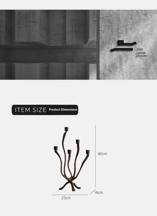 Candelabro Ramificado Negro de Múltiples Brazos - Image 7