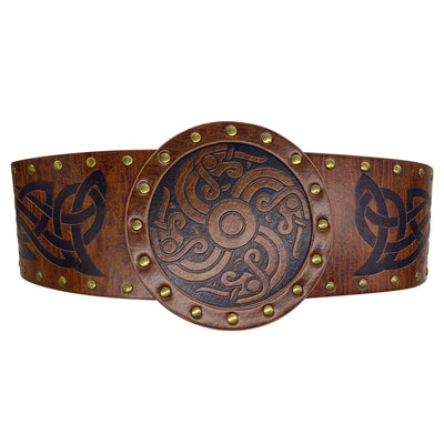 Cinturón Ancho Retro Estilo Caballero con Hebilla Medieval - Image 6