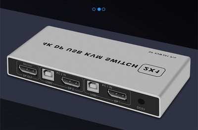 Switch KVM DisplayPort 2x1 4K 60Hz para 2 PCs - Image 5