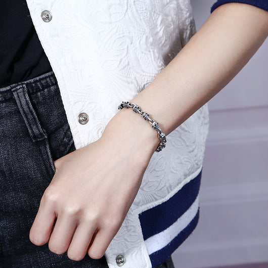 Pulsera de Plata Esterlina S925 Vintage para Hombre y Mujer - Image 6