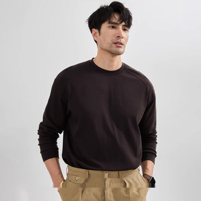 Camiseta Raglan Manga Larga Estilo Americano Colores Sólidos - Image 3