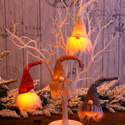 Gnomo Navideño Forestal con Luz LED - Adorno Colgante para Árbol - Image 13