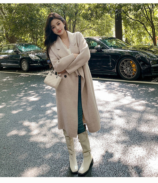 Abrigo Reversible de Cachemira y Lana para Mujer - Otoño e Invierno - Image 19