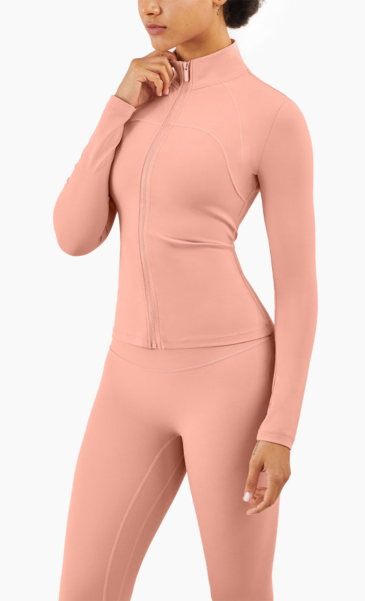 Blusa Yoga Cuello Alto Ajustada Manga Larga