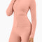 Blusa Yoga Cuello Alto Ajustada Manga Larga