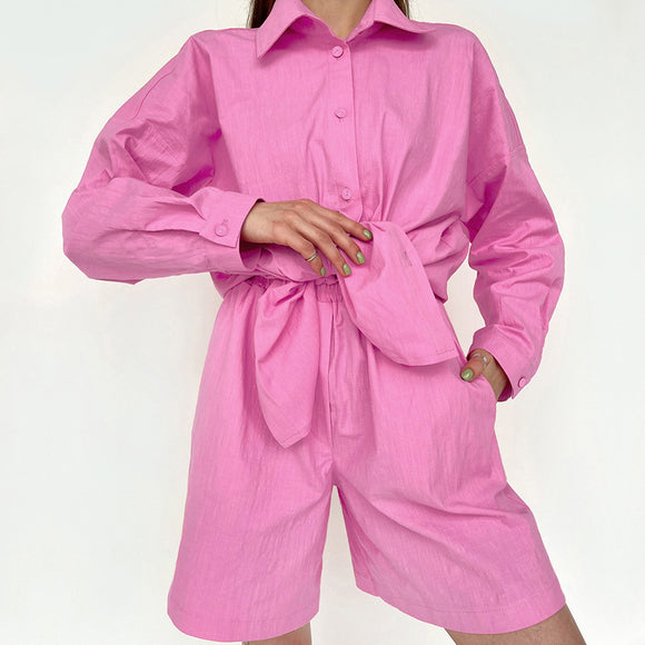 Camisa Larga de Algodón y Lino para Mujer - Colección Otoño Temprano