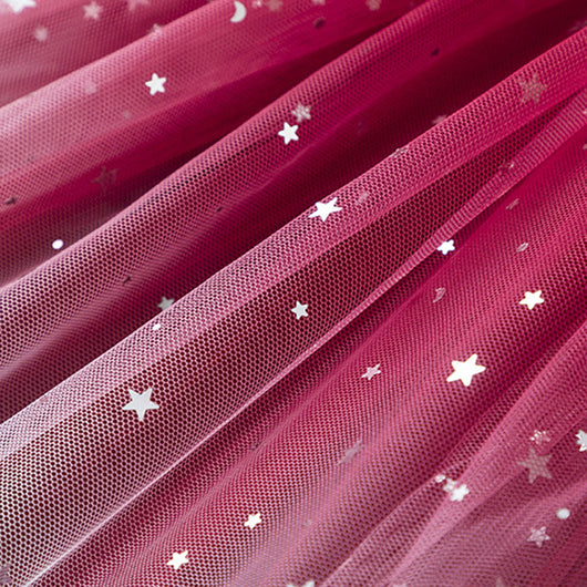 Vestido Princesa Manga Larga con Malla Degradado Cielo Estrellado - Image 14