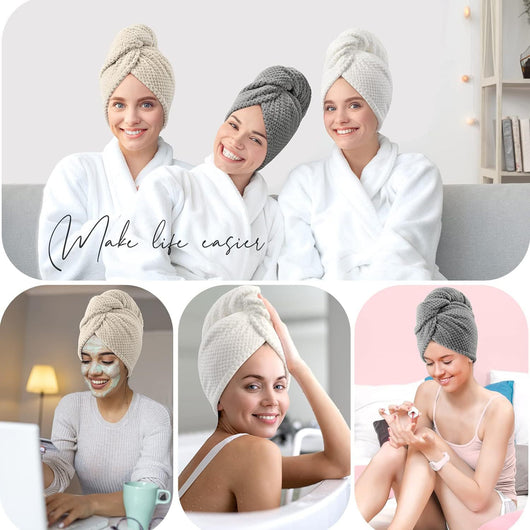 Toalla Secadora de Cabello Coral Piña - Absorbente Rápida - Image 15