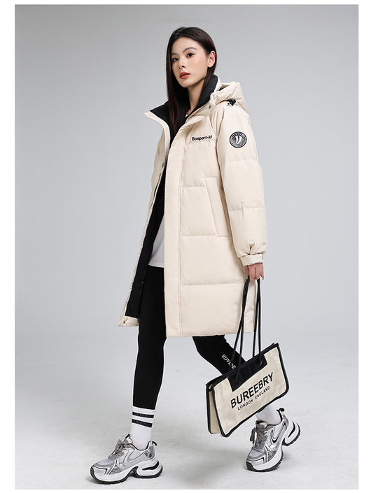 Chaqueta Acolchada Larga para Mujer Talla Grande Suelta y Cálida - Image 14