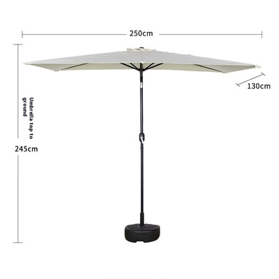 Sombrilla Rectangular Impermeable para Terraza y Patio - Protección Solar 4 Esquinas - Image 9