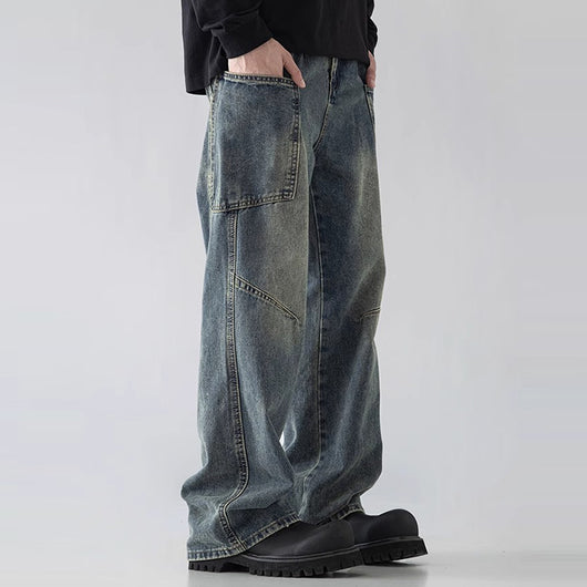 Jeans Rectos de Pierna Ancha y Corte Holgado para Hombre - Image 6