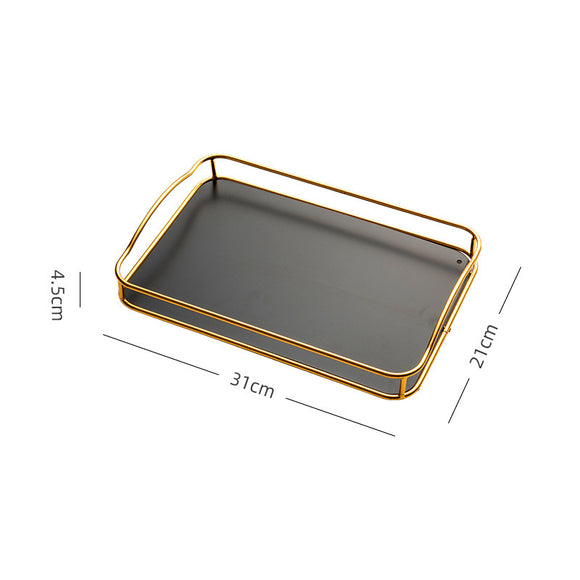 Bandeja Rectangular Organizadora de Té y Bebidas con Almacenamiento