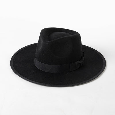 Sombrero de Lana Retro Jazz con Lazo y Corona Elegante - Image 11