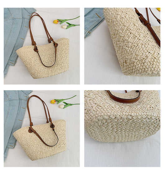Bolsa Tejida de Gran Capacidad Multiuso con Asa de Hombro - Image 18