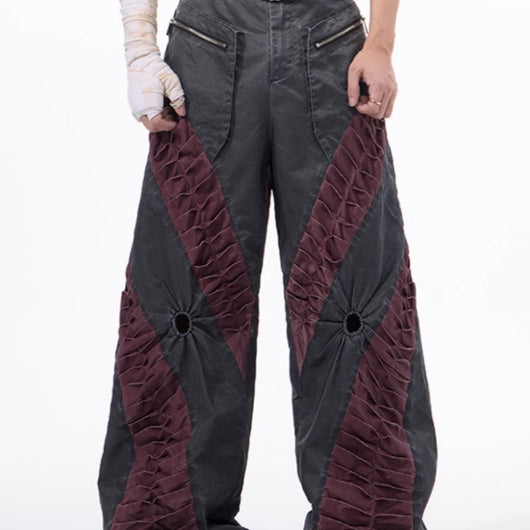 Pantalones Casuales Retro con Corte Tridimensional