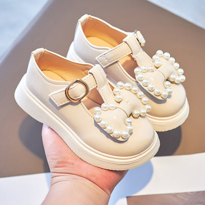 Zapatos de Cuero para Niña con Moño y Perlas - Diseño Princesa - Image 14