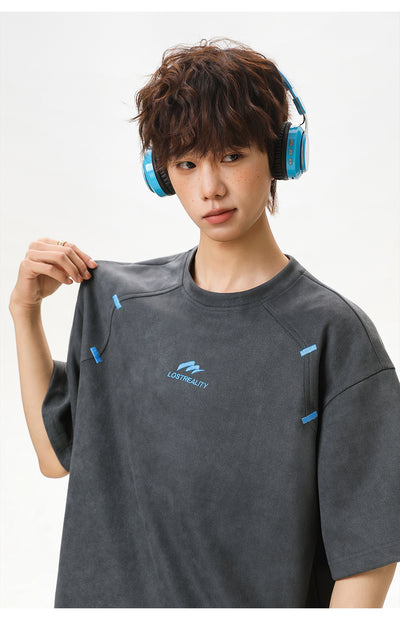Playera Estructurada de Manga Corta con Textura Combinada para Hombre - Image 24