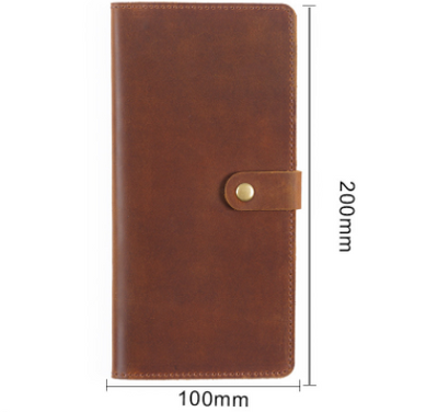 Billetera Retro Cuero Crazy Horse Multifuncional Unisex Cartera Larga - Image 17