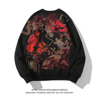 Sudadera Pesada Bordada de Industria Japonesa para Hombre - Image 3
