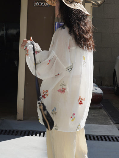 Camisa Resort Francesa con Bordado 3D - Estilo Verano - Image 8