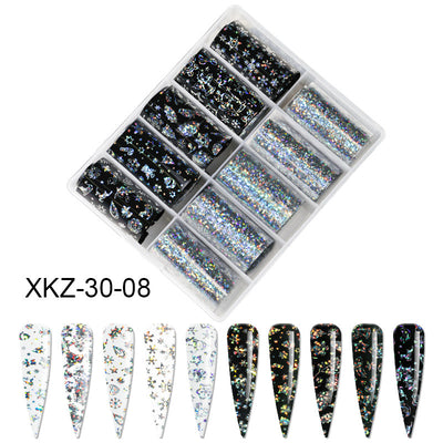 Láminas de Transferencia para Uñas con Diseños de Estrellas y Mariposas Láser - Image 46