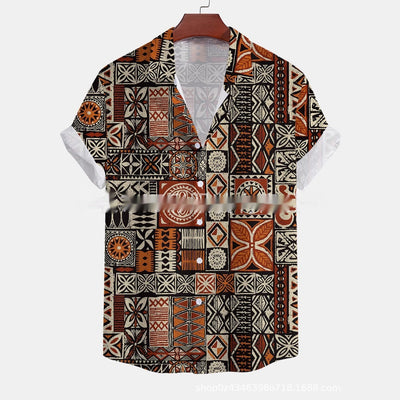 Camisa Casual de Manga Corta Estampada para Hombre - Image 10