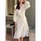 Vestido Camisero Mujer Cuello Loto Francés