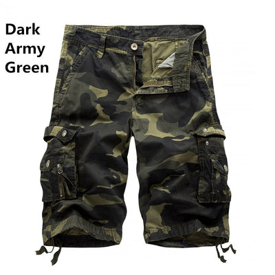 Shorts Cargo Camo de Algodón con Múltiples Bolsillos para Hombre - Image 4