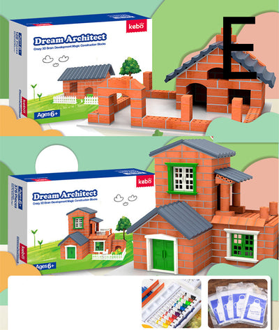 Bloques de Construcción Educativos para Niños - Casa DIY Simulada Hecha a Mano - Image 14