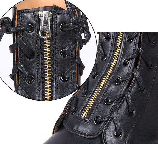 Botas de Cuero Caña Alta Punta Redonda - Image 15