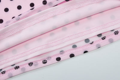 Enterizo Polka Dot Escote V Ajustado Sexy con Tirantes - Image 22