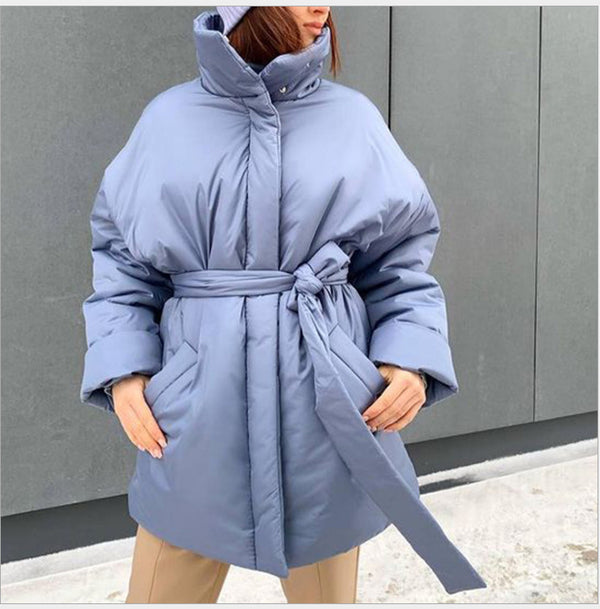 Chaqueta de Algodón para Mujer con Cuello Mao Elegante