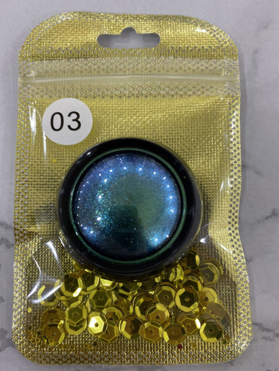 Sombra de Ojos Camaleón con Brillo Diamantado y Efecto Luz Cambiante - Image 26