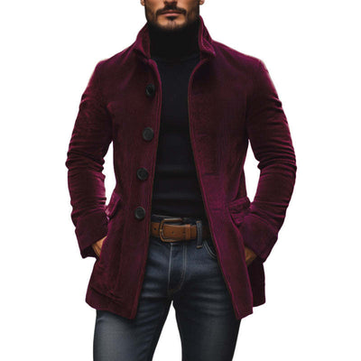 Abrigo Casual para Hombre con Cuello Alto - Estilo Blazer de Invierno - Image 12